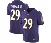Men's Baltimore Ravens #29 Earl Thomas III Purple Team Color Vapor Untouchable Limited Player Football Jersey