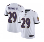 Men's Baltimore Ravens #29 Earl Thomas III White Vapor Untouchable Limited Player Football Jersey
