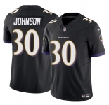Men's Baltimore Ravens #30 D'Ernest Johnson Black 2025 F.U.S.E Vapor Limited Football Jersey