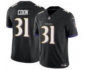 Men's Baltimore Ravens #31 Dalvin Cook Black 2024 F.U.S.E. Vapor Limited Football Stitched Jersey