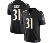Men's Baltimore Ravens #31 Dalvin Cook Black Vapor Limited Football Stitched Jersey