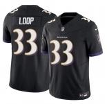 Men's Baltimore Ravens #33 Tyler Loop Black 2025 F.U.S.E. Vapor Limited Football Jersey