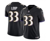 Men's Baltimore Ravens #33 Tyler Loop Black 2025 F.U.S.E. Vapor Limited Football Jersey