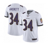 Men's Baltimore Ravens #34 Anthony Averett White Vapor Untouchable Limited Player Football Jersey