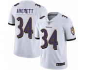 Men's Baltimore Ravens #34 Anthony Averett White Vapor Untouchable Limited Player Football Jersey