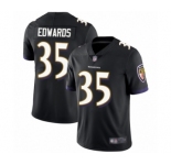 Men's Baltimore Ravens #35 Gus Edwards Black Alternate Vapor Untouchable Limited Player Football Jersey