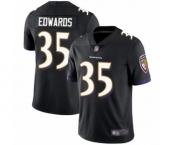Men's Baltimore Ravens #35 Gus Edwards Black Alternate Vapor Untouchable Limited Player Football Jersey