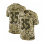 Men's Baltimore Ravens #35 Gus Edwards Limited Camo 2018 Salute to Service Football Jersey