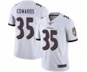 Men's Baltimore Ravens #35 Gus Edwards White Vapor Untouchable Limited Player Football Jersey