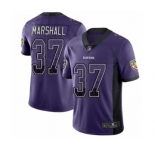 Men's Baltimore Ravens #37 Iman Marshall Limited Purple Rush Drift Fashion Football Jersey