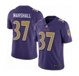 Men's Baltimore Ravens #37 Iman Marshall Limited Purple Rush Vapor Untouchable Football Jersey