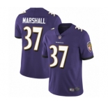Men's Baltimore Ravens #37 Iman Marshall Purple Team Color Vapor Untouchable Limited Player Football Jersey