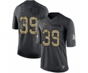 Men's Baltimore Ravens #39 Tyler Ervin Limited Black 2016 Salute to Service Football Jersey