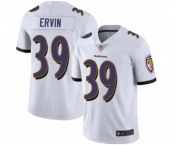 Men's Baltimore Ravens #39 Tyler Ervin White Vapor Untouchable Limited Player Football Jersey