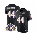 Men's Baltimore Ravens #44 Marlon Humphrey Black 2023 F.U.S.E With Patch Throwback Vapor Limited Stitched Jersey