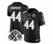 Men's Baltimore Ravens #44 Marlon Humphrey Black 2023 F.U.S.E With Patch Throwback Vapor Limited Stitched Jersey