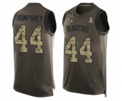 Men's Baltimore Ravens #44 Marlon Humphrey Limited Green Salute to Service Tank Top Football Jersey
