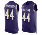 Men's Baltimore Ravens #44 Marlon Humphrey Limited Purple Player Name & Number Tank Top Football Jersey