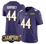 Men's Baltimore Ravens #44 Marlon Humphrey Purple 2023 F.U.S.E. AFC North Champions Vapor Limited Football Stitched Jersey