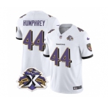 Men's Baltimore Ravens #44 Marlon Humphrey White 2023 F.U.S.E With Patch Throwback Vapor Limited Stitched Jersey
