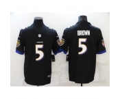Men's Baltimore Ravens #5 Marquise Brown Nike Black Limited Player Jersey