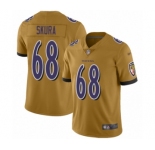 Men's Baltimore Ravens #68 Matt Skura Limited Gold Inverted Legend Football Jersey