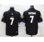 Men's Baltimore Ravens #7 Rashod Bateman Black Vapor Untouchable Limited Stitched Jersey