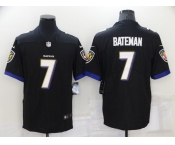 Men's Baltimore Ravens #7 Rashod Bateman Black Vapor Untouchable Limited Stitched Jersey