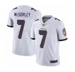 Men's Baltimore Ravens #7 Trace McSorley White Vapor Untouchable Limited Player Football Jersey