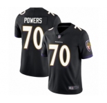 Men's Baltimore Ravens #70 Ben Powers Black Alternate Vapor Untouchable Limited Player Football Jersey