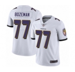 Men's Baltimore Ravens #77 Bradley Bozeman White Vapor Untouchable Limited Player Football Jersey
