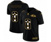 Men's Baltimore Ravens #8 Lamar Jackson Black Jesus Faith Limited Player Football Jersey