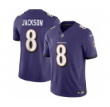 Men's Baltimore Ravens #8 Lamar Jackson Purple 2023 F.U.S.E Vapor Jersey
