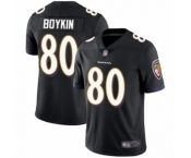 Men's Baltimore Ravens #80 Miles Boykin Black Alternate Vapor Untouchable Limited Player Football Jersey