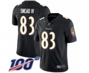 Men's Baltimore Ravens #83 Willie Snead IV Black Alternate Vapor Untouchable Limited Player 100th Season Football Jersey