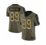 Men's Baltimore Ravens #89 Mark Andrews 2021 Olive Camo Salute To Service Limited Stitched Football Jersey