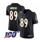Men's Baltimore Ravens #89 Mark Andrews Black Alternate Vapor Untouchable Limited Player 100th Season Football Jersey
