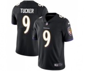 Men's Baltimore Ravens #9 Justin Tucker Black Alternate Vapor Untouchable Limited Player Football Jersey