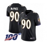 Men's Baltimore Ravens #90 Pernell McPhee Black Alternate Vapor Untouchable Limited Player 100th Season Football Jersey