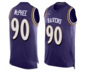 Men's Baltimore Ravens #90 Pernell McPhee Elite Purple Player Name & Number Tank Top Football Jersey