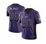 Men's Baltimore Ravens #90 Pernell McPhee Limited Purple Rush Drift Fashion Football Jersey
