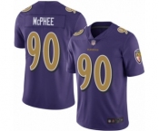Men's Baltimore Ravens #90 Pernell McPhee Limited Purple Rush Vapor Untouchable Football Jersey