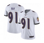 Men's Baltimore Ravens #91 Shane Ray White Vapor Untouchable Limited Player Football Jersey