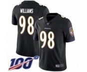 Men's Baltimore Ravens #98 Brandon Williams Black Alternate Vapor Untouchable Limited Player 100th Season Football Jersey