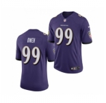 Men's Baltimore Ravens #99 Jayson Oweh Purple 2021 Vapor Untouchable Limited Jersey