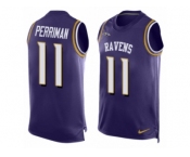 Men's Nike Baltimore Ravens #11 Breshad Perriman Limited Purple Player Name & Number Tank Top NFL Jersey