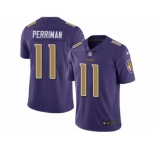 Men's Nike Baltimore Ravens #11 Breshad Perriman Limited Purple Rush NFL Jersey