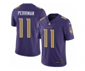 Men's Nike Baltimore Ravens #11 Breshad Perriman Limited Purple Rush NFL Jersey