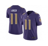 Men's Nike Baltimore Ravens #11 Kamar Aiken Limited Purple Rush NFL Jersey
