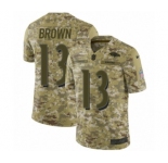 Men's Nike Baltimore Ravens #13 John Brown Limited Camo 2018 Salute to Service NFL Jersey